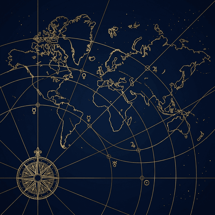 Astrocartography illustration